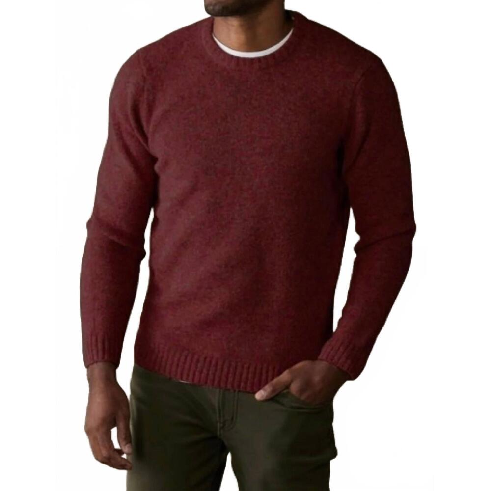 NEW THE NORMAL BRAND homebound crewneck sweater in redwood